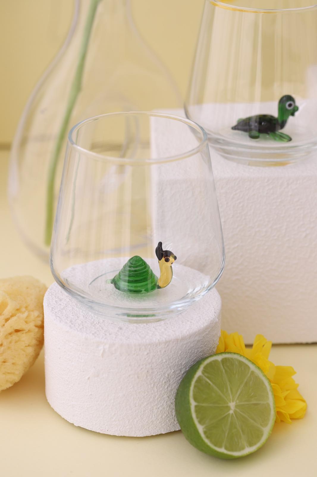 Tiny Animal Drinking Glass, Snail