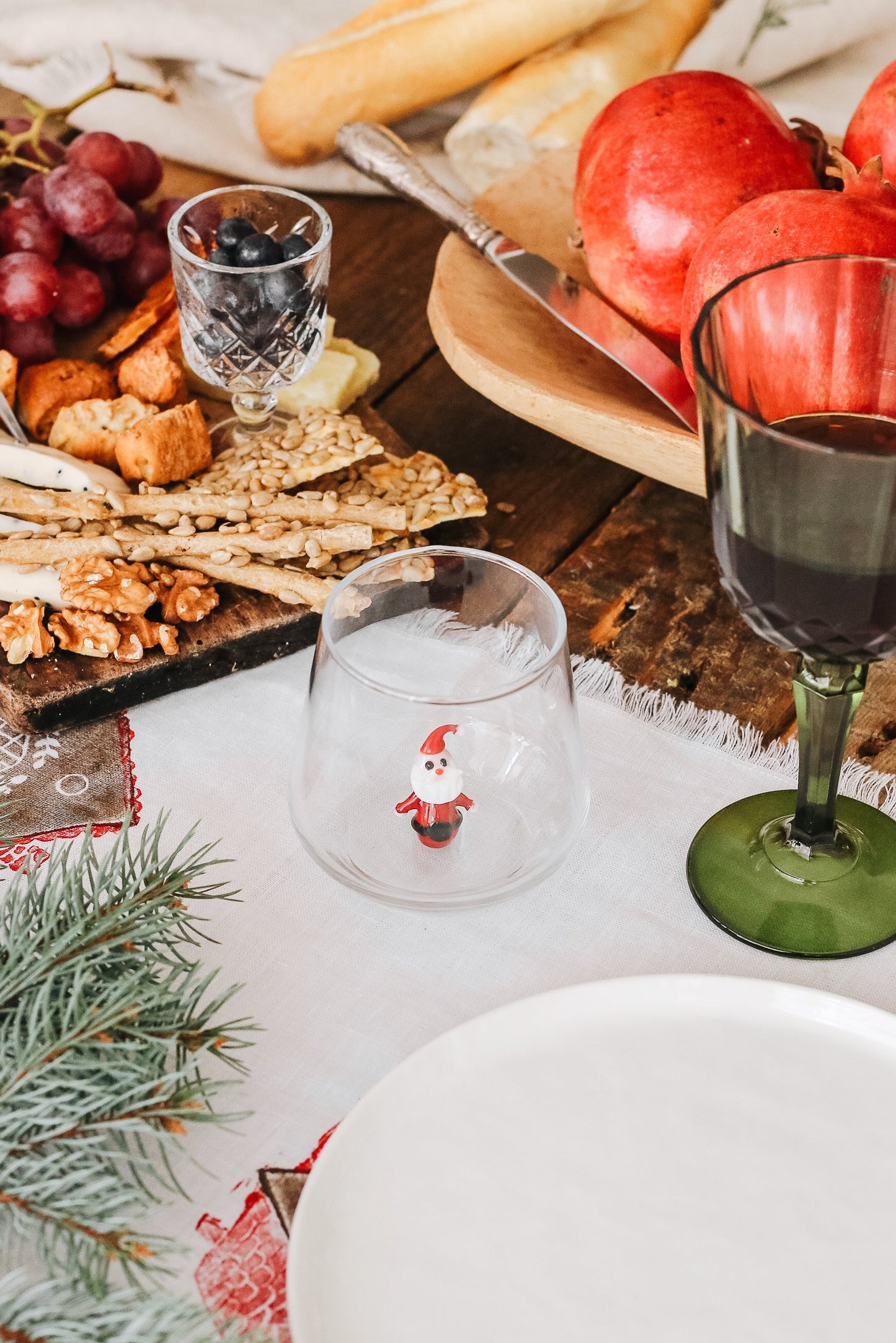 Christmas Theme Drinking Glass Set of 6