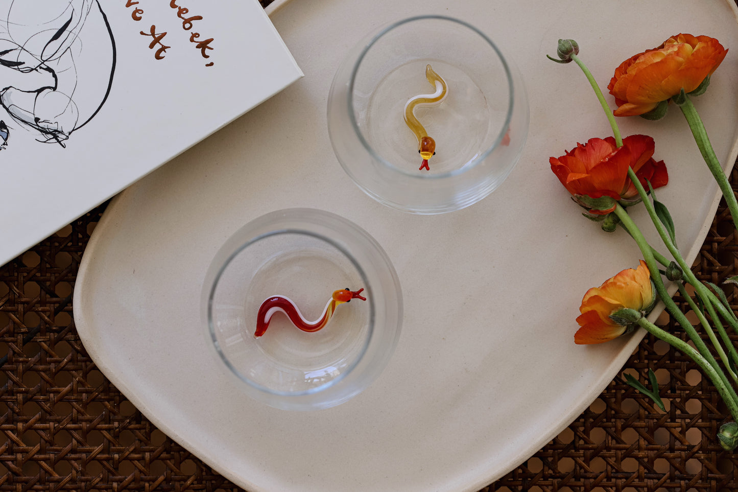 Tiny Animal Drinking Glass, Snake