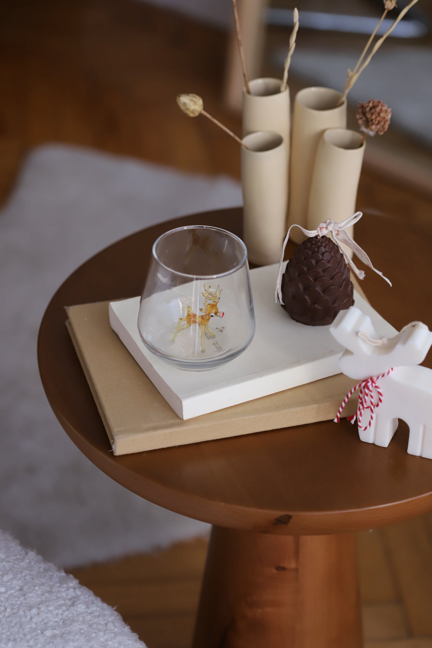 Tiny Figurine Drinking Glass, Rudolph