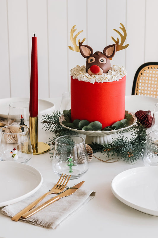 Christmas Theme Drinking Glass Set of 6