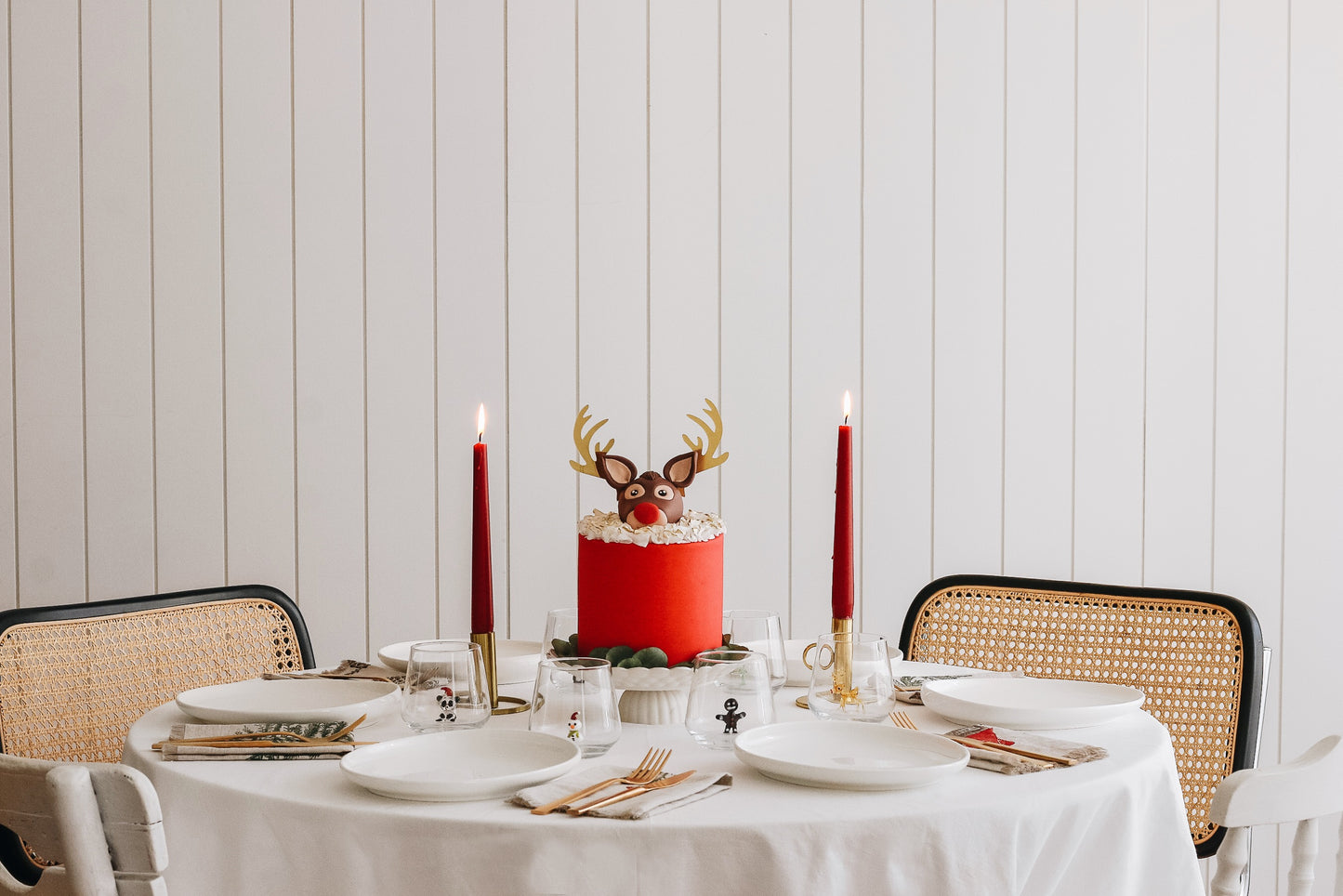 Christmas Theme Drinking Glass Set of 6