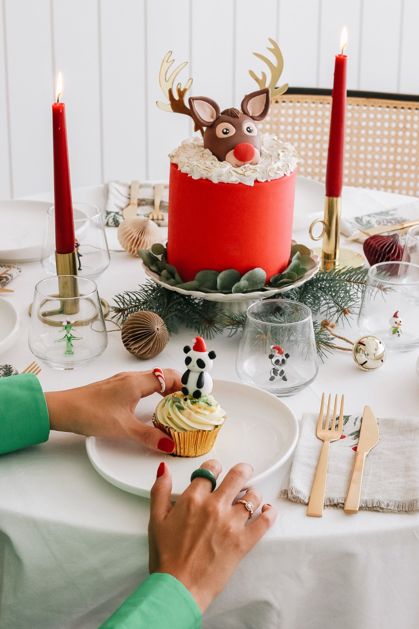 Christmas Theme Drinking Glass Set of 6