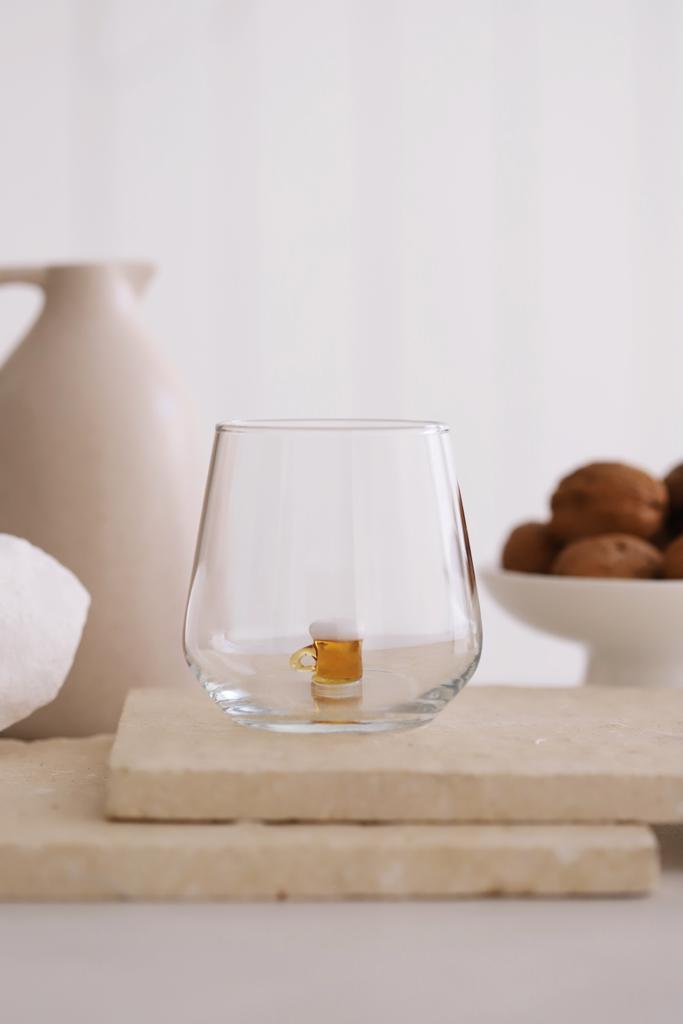 Tiny Figure Drinking Glass, Beer