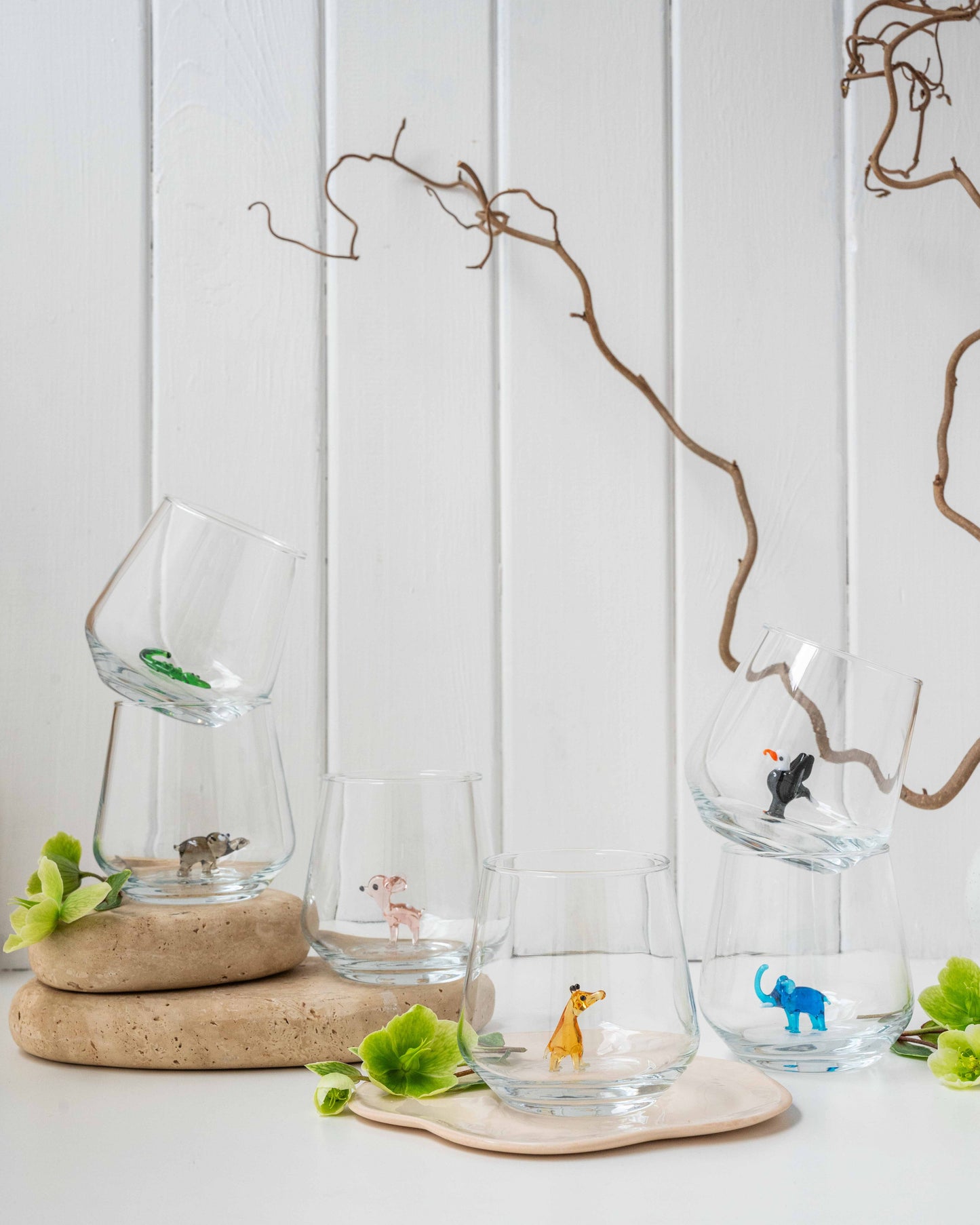 Safari Theme Drinking Glass Set of 6