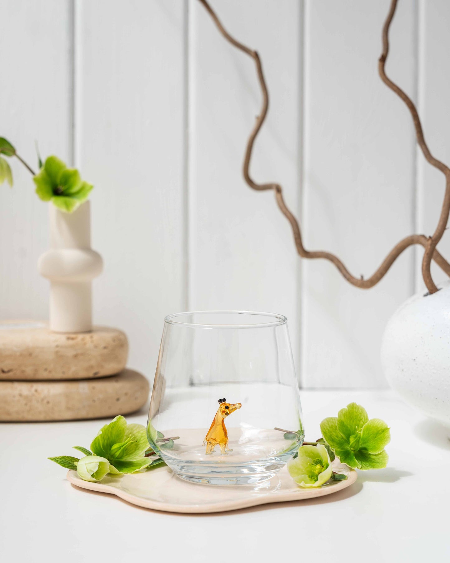 Tiny Animal Drinking Glass, Giraffe