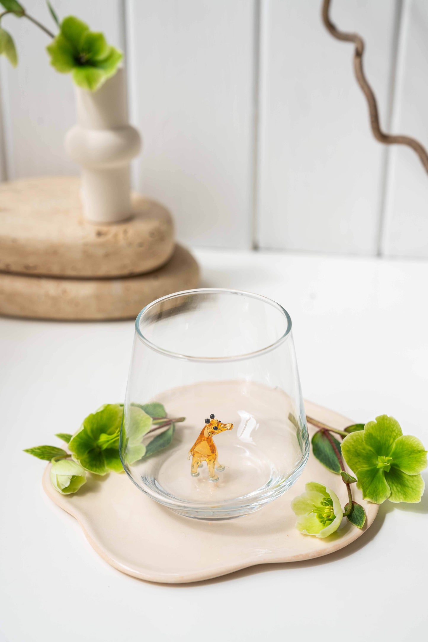 Tiny Animal Drinking Glass, Giraffe