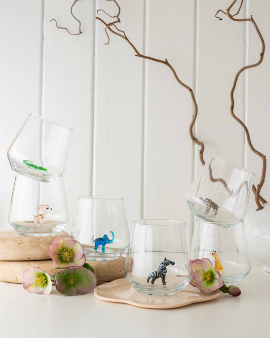 Safari (II) Theme Drinking Glass Set of 6