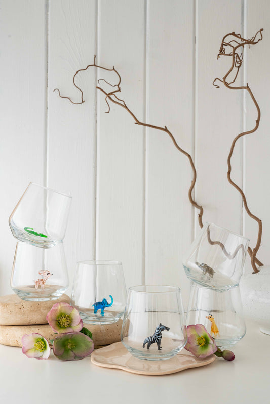 Safari (II) Theme Drinking Glass Set of 6