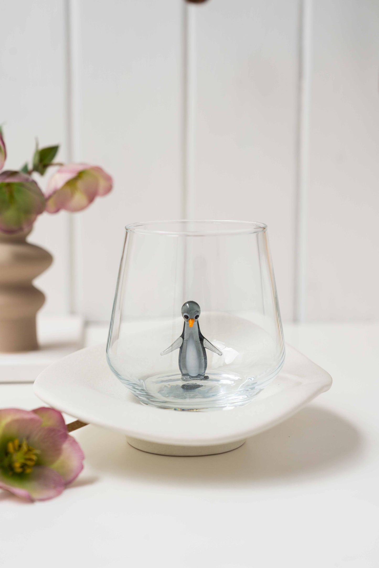 Tiny Animal Drinking Glass, Penguin