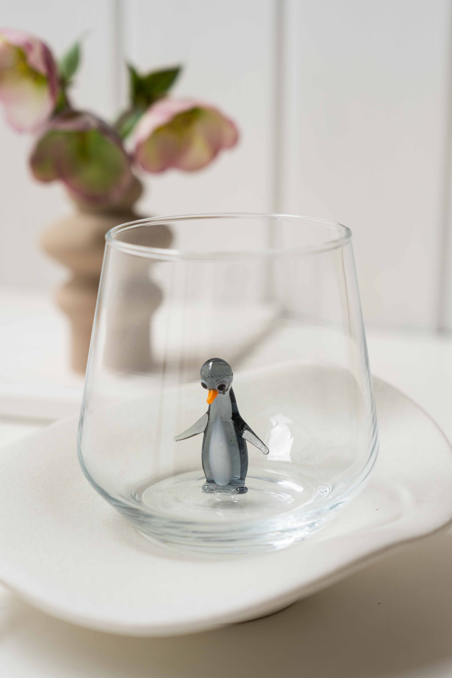 Tiny Animal Drinking Glass, Penguin