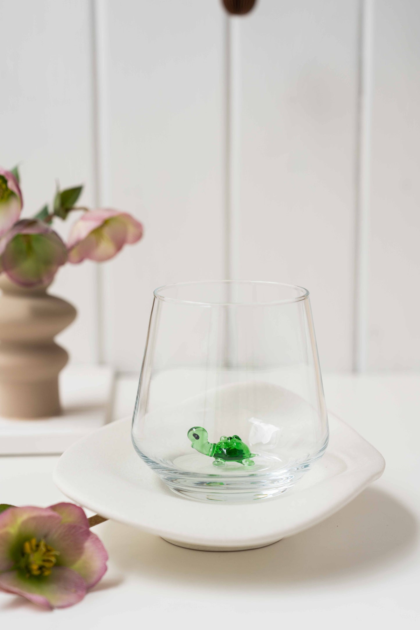 Tiny Animal Drinking Glass, Turtle