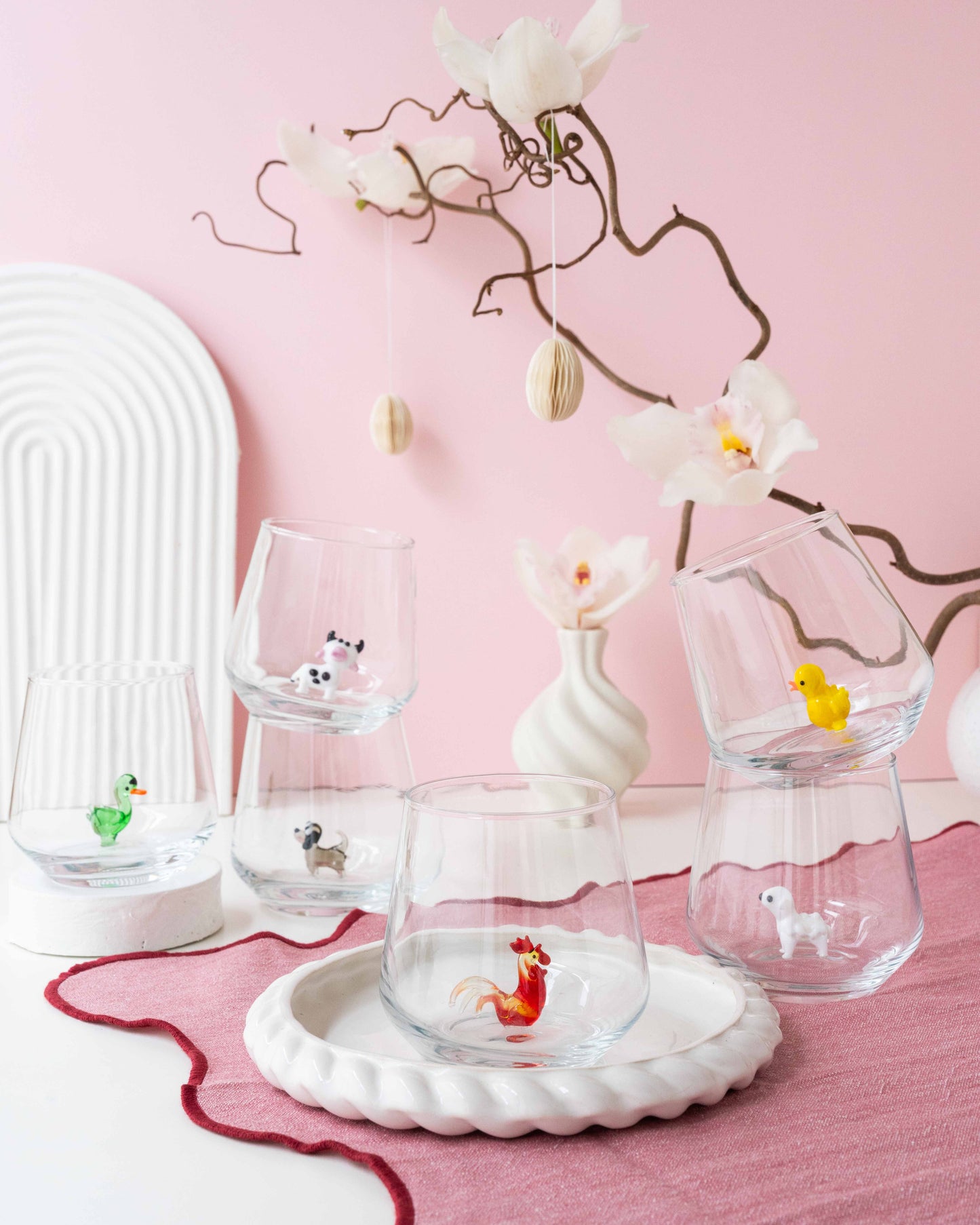 Farm Theme Drinking Glass Set of 6