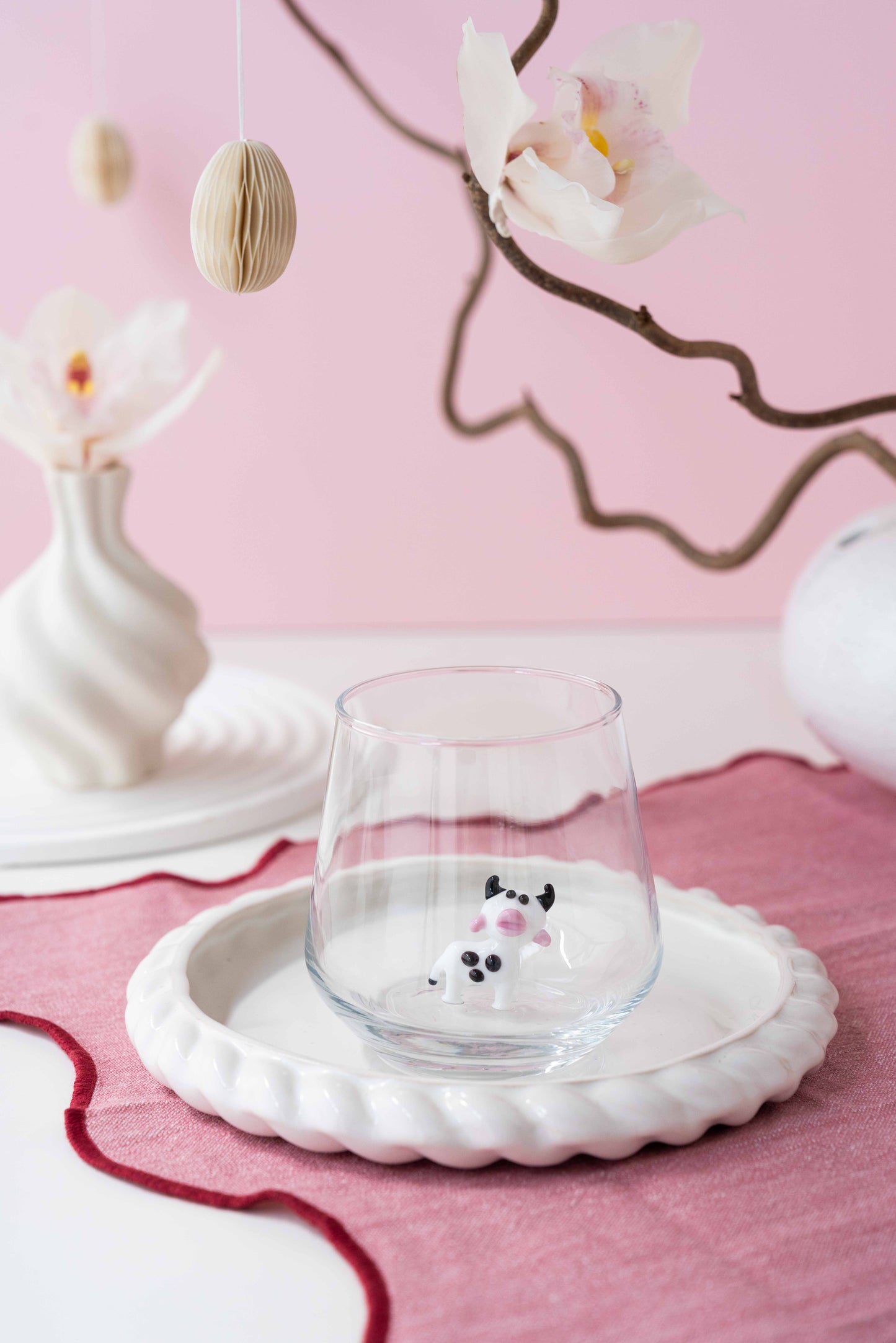 Tiny Animal Drinking Glass, Cow