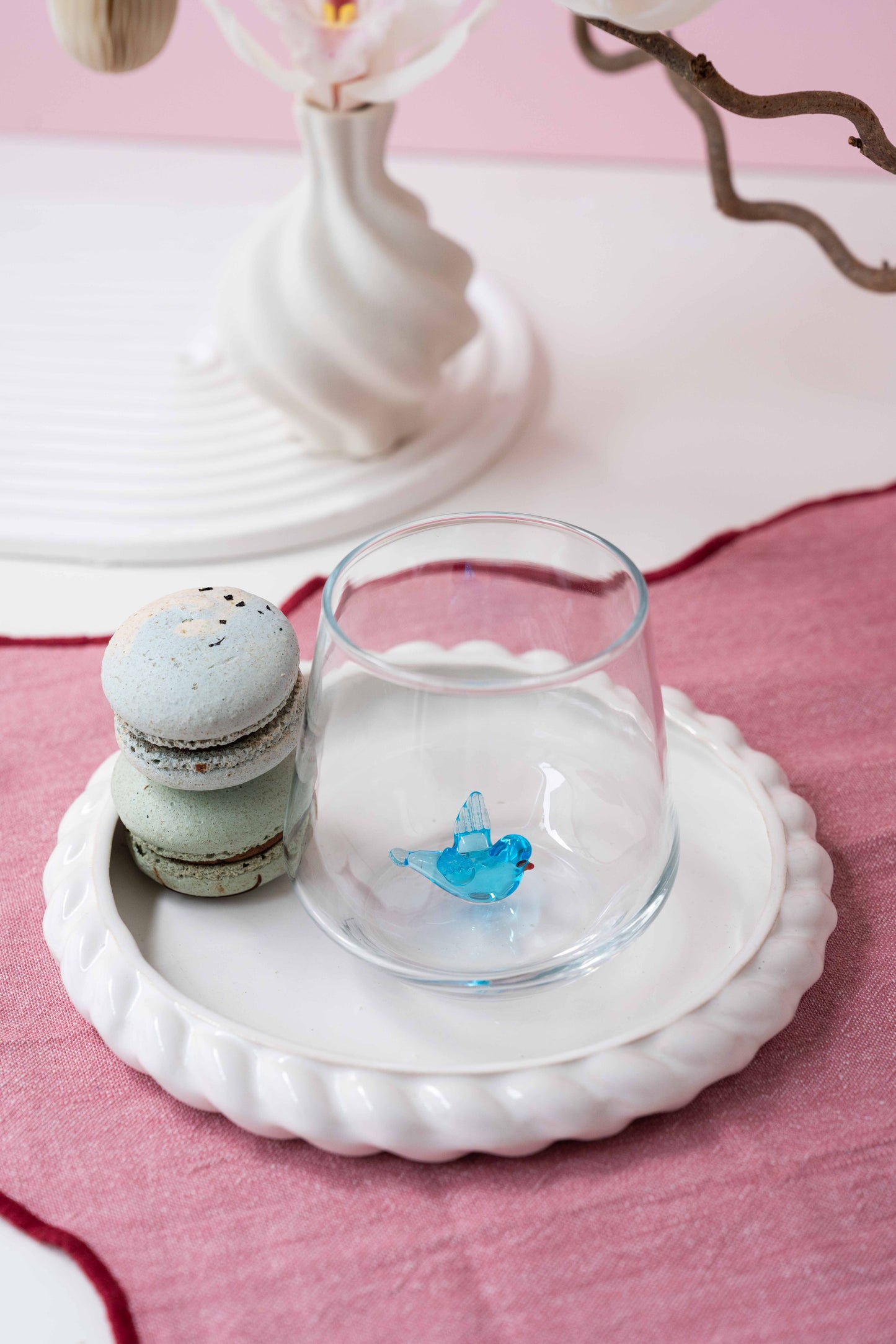 Tiny Animal Drinking Glass, Blue Bird