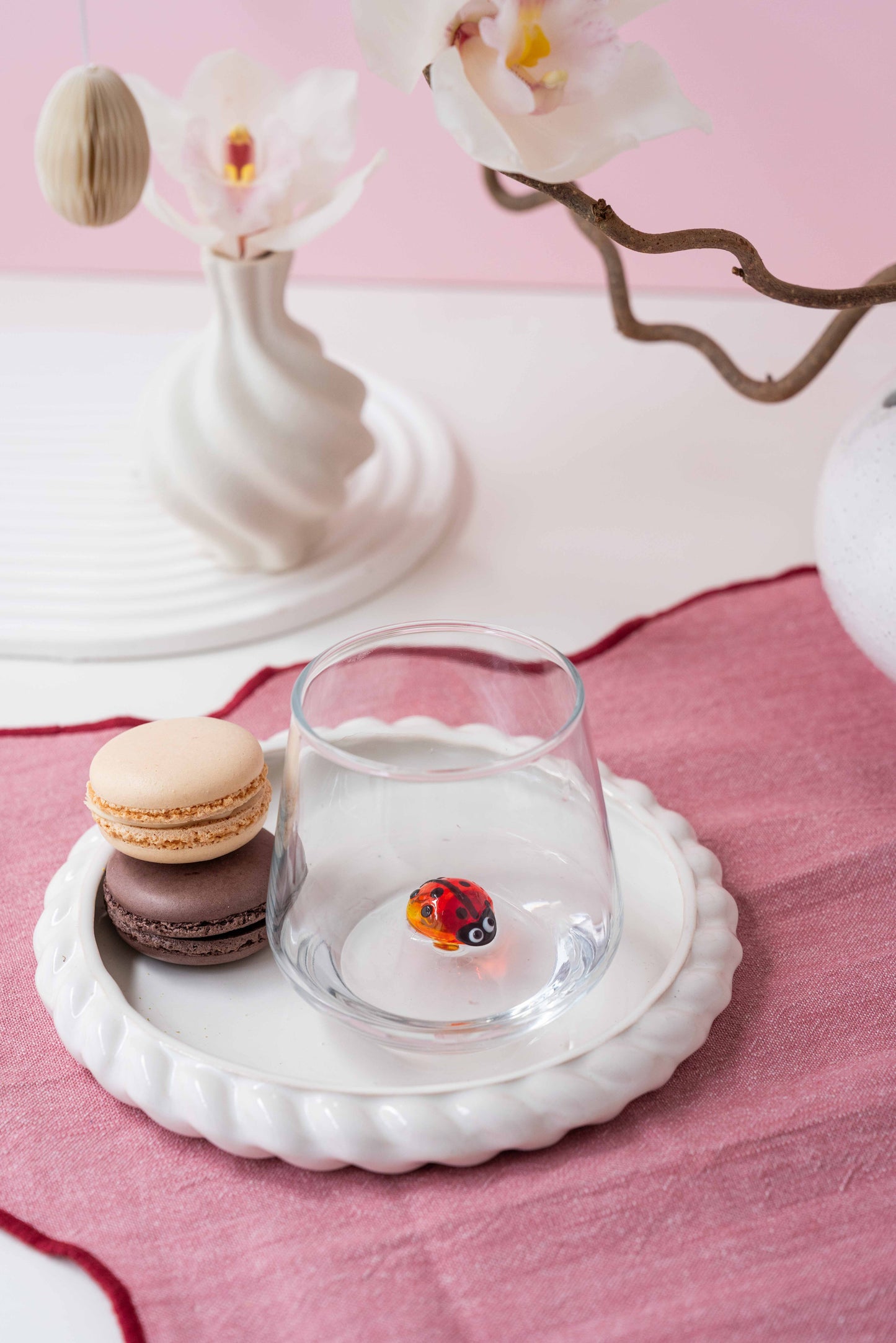 Tiny Animal Drinking Glass, Ladybug