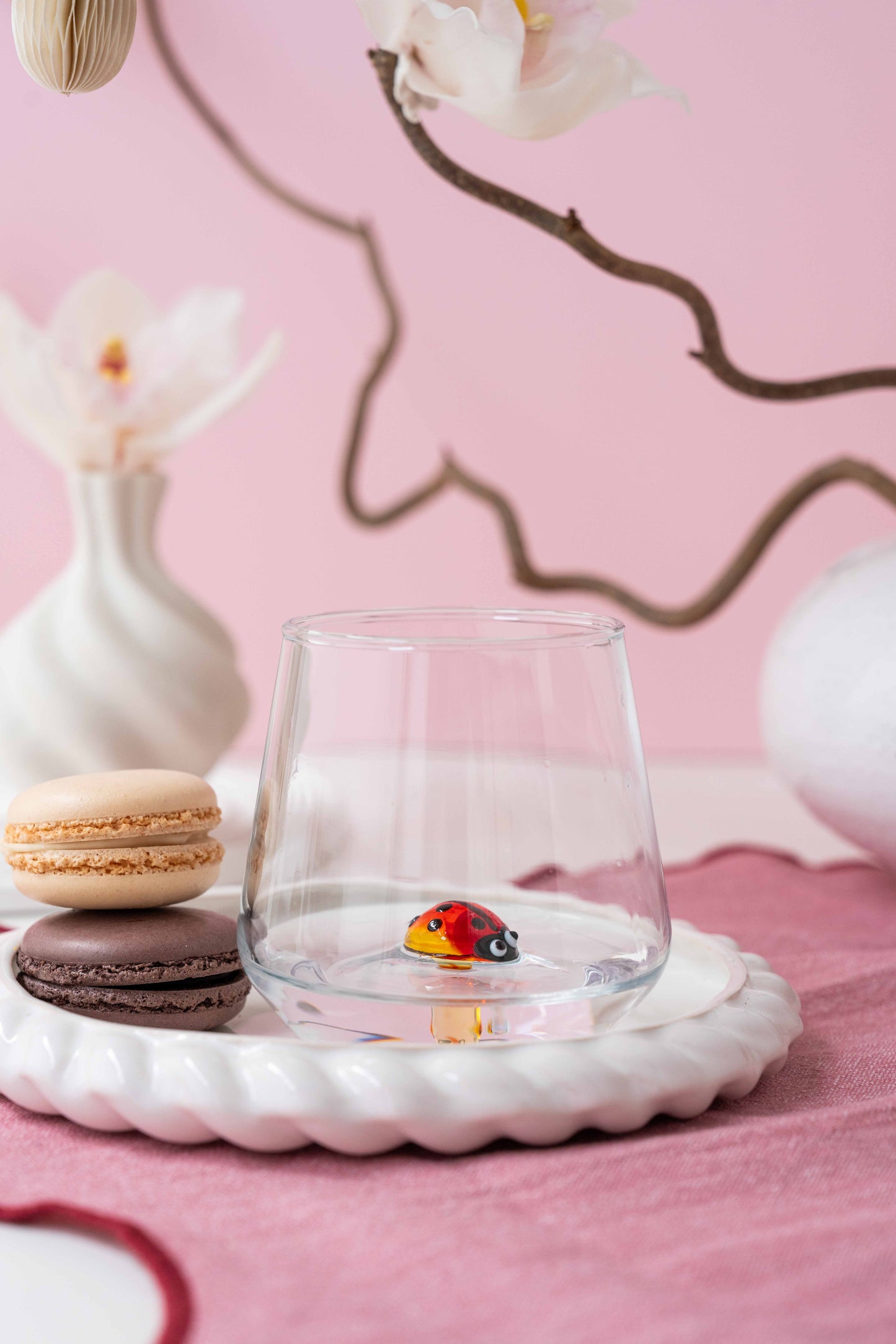 Tiny Animal Drinking Glass, Ladybug