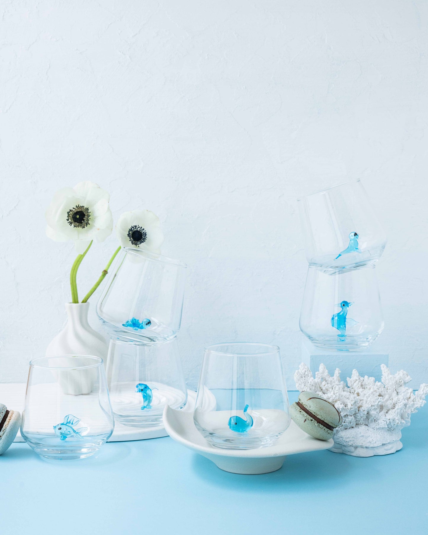 Ocean Theme Drinking Glass Set of 6