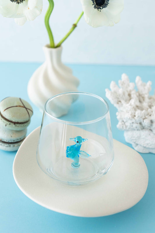 Tiny Animal Drinking Glass, Seahorse
