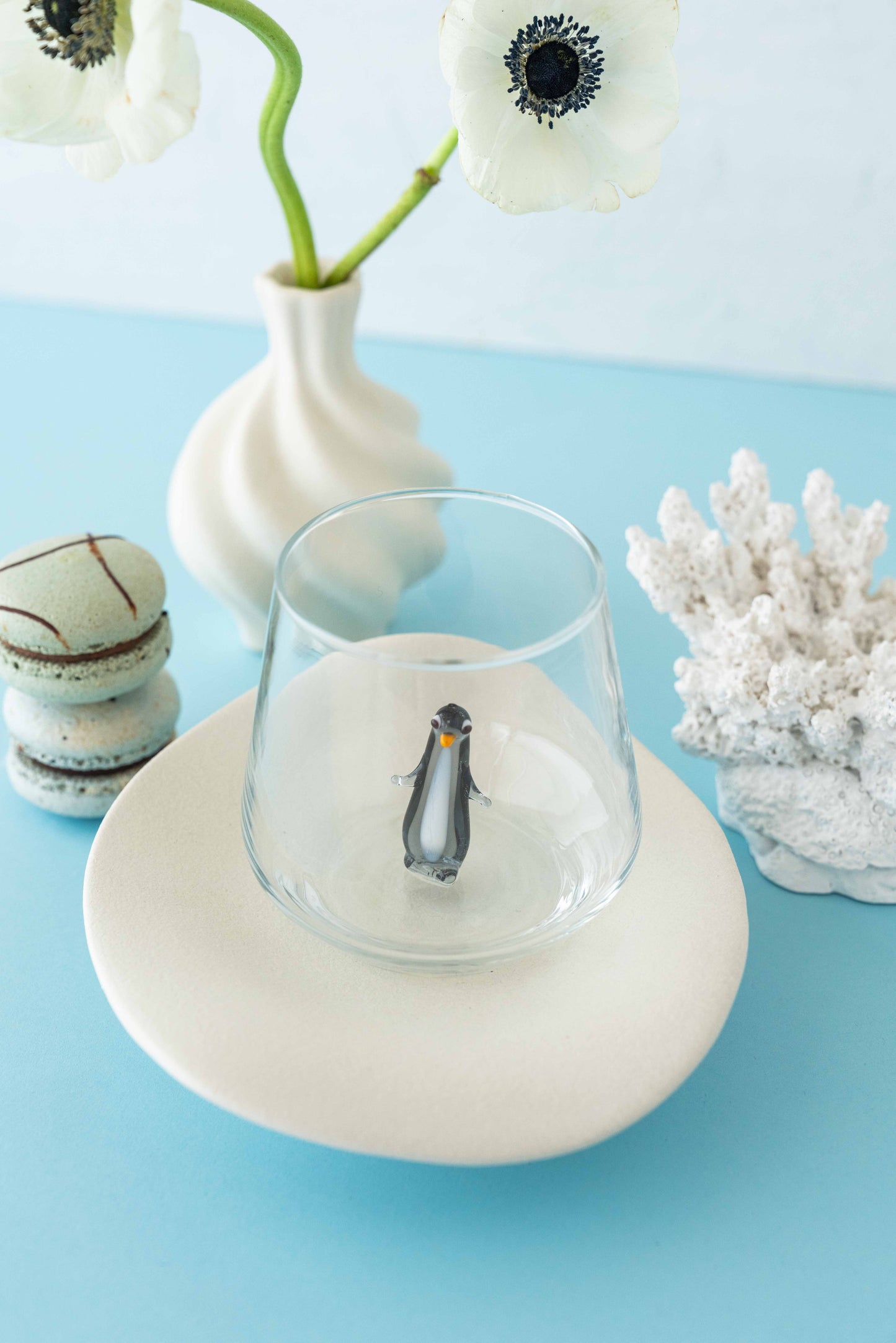 Tiny Animal Drinking Glass, Penguin