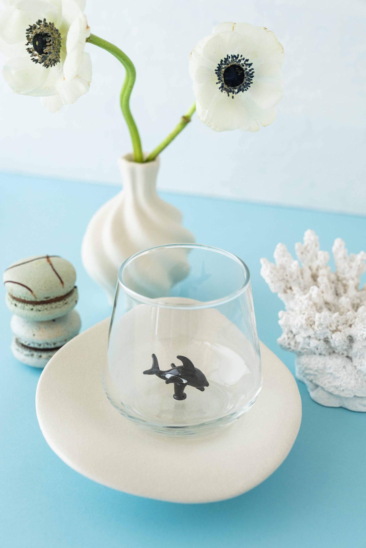 Tiny Animal Drinking Glass, Orca
