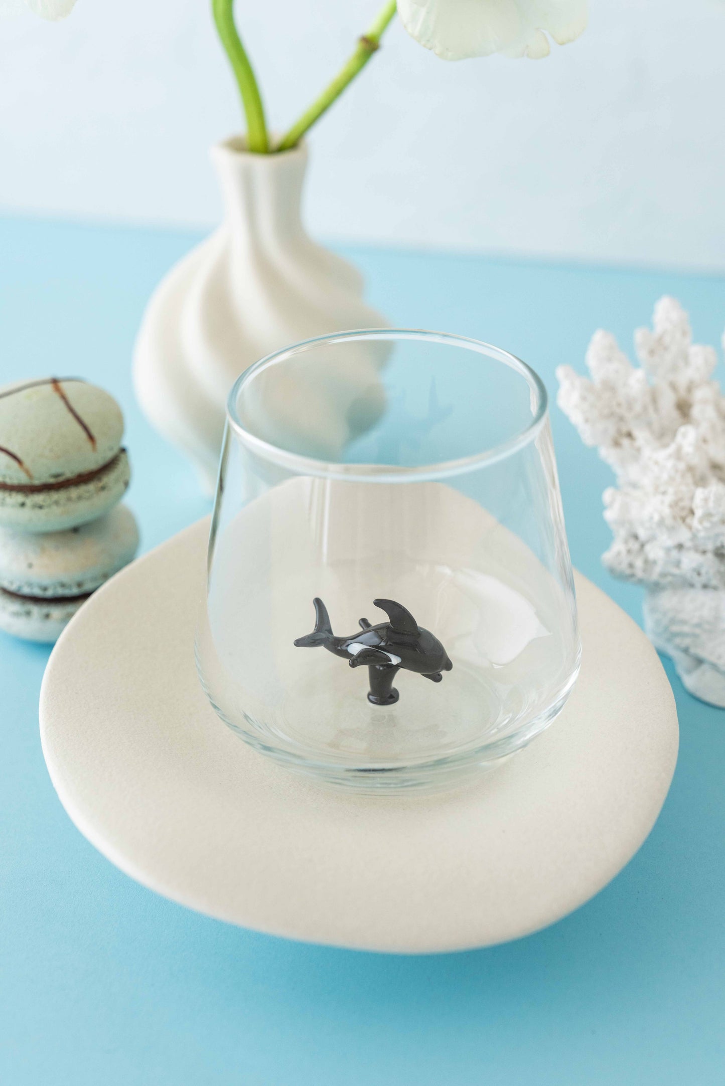 Tiny Animal Drinking Glass, Orca