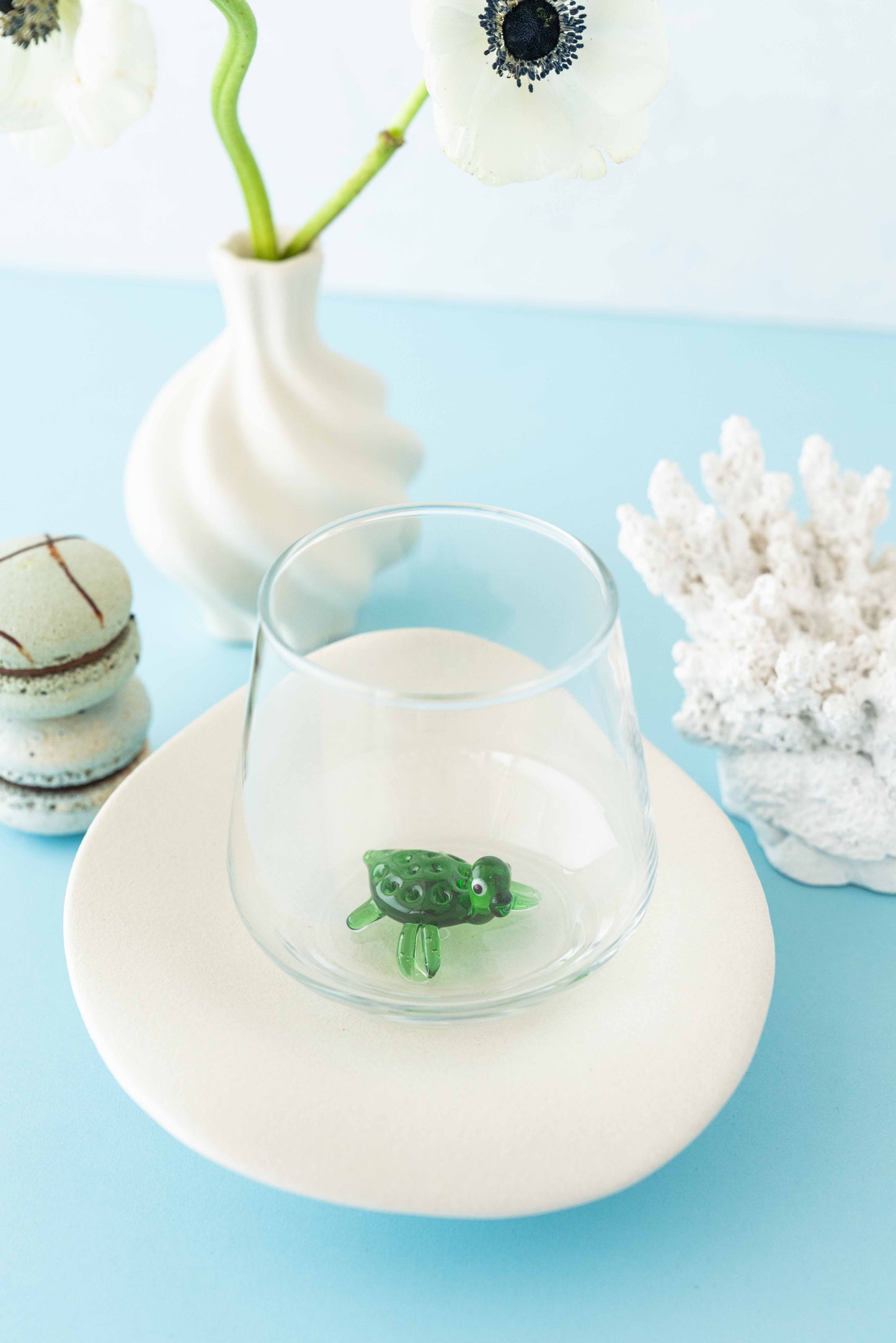 Tiny Animal Drinking Glass, Sea Turtle
