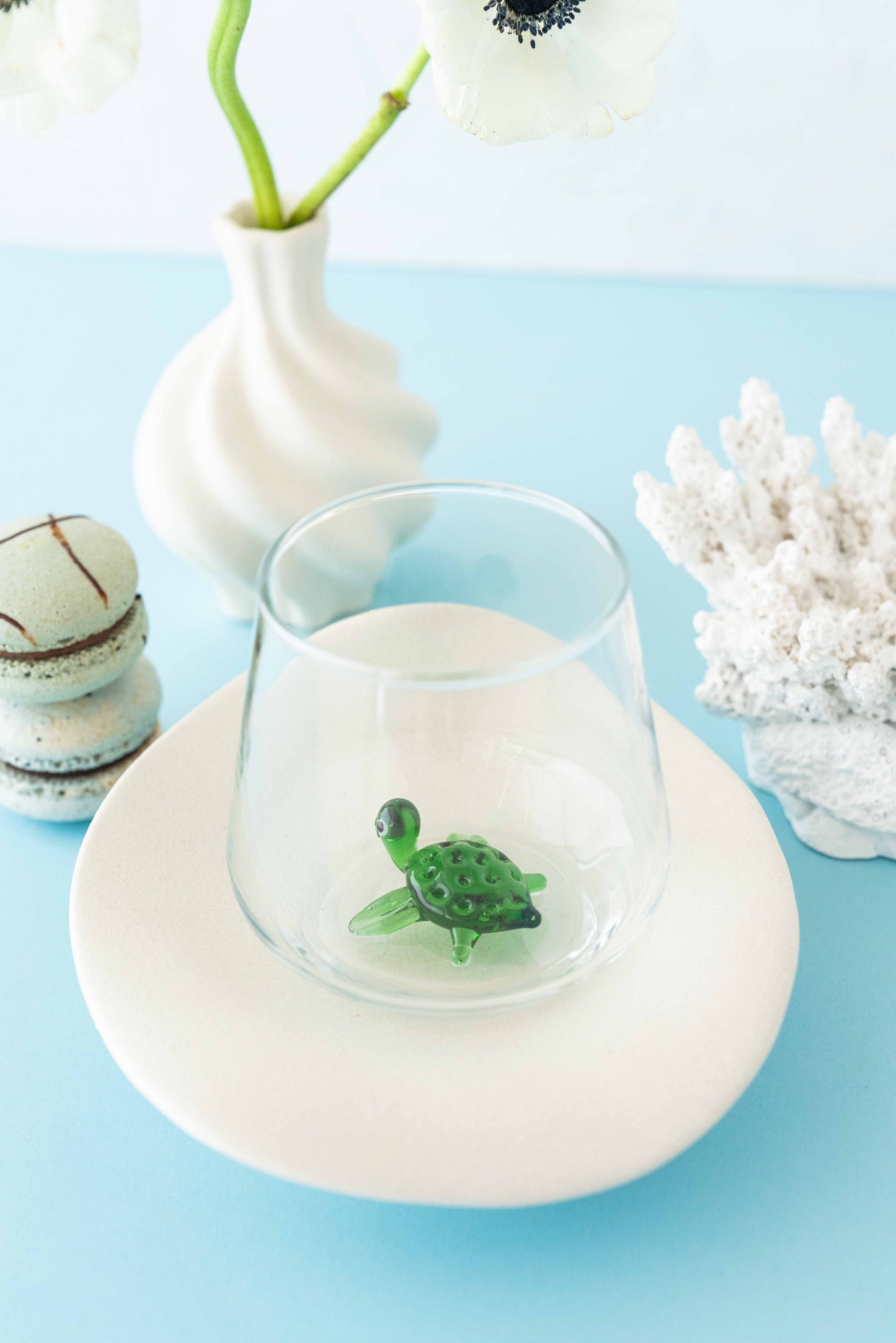 Tiny Animal Drinking Glass, Sea Turtle
