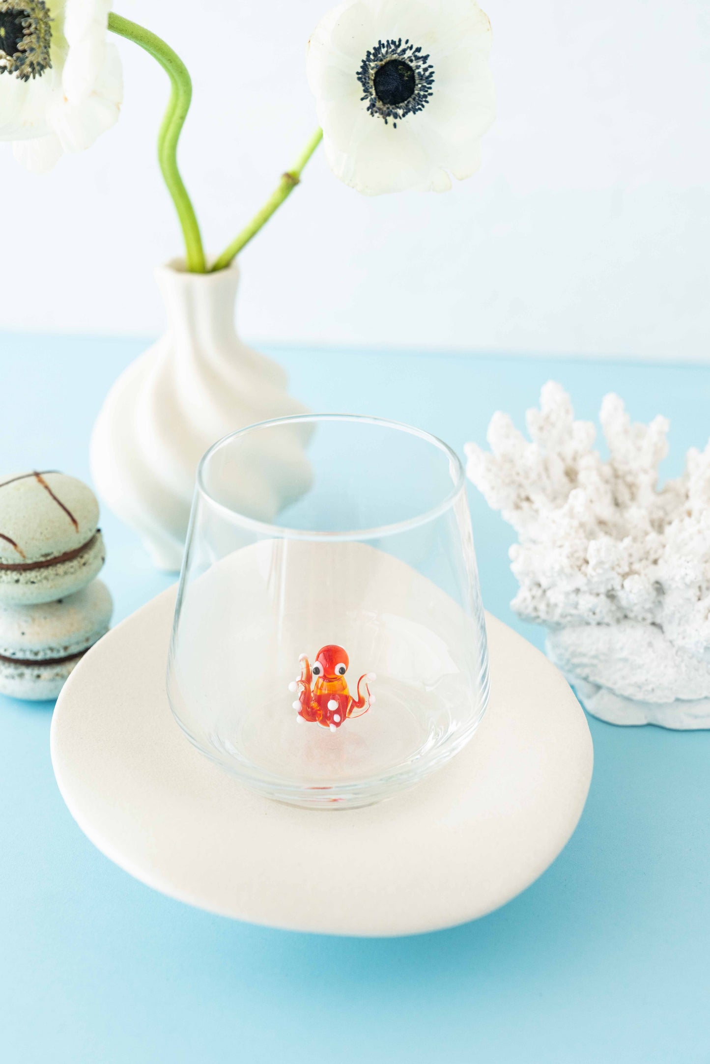 Tiny Animal Drinking Glass, Octopus