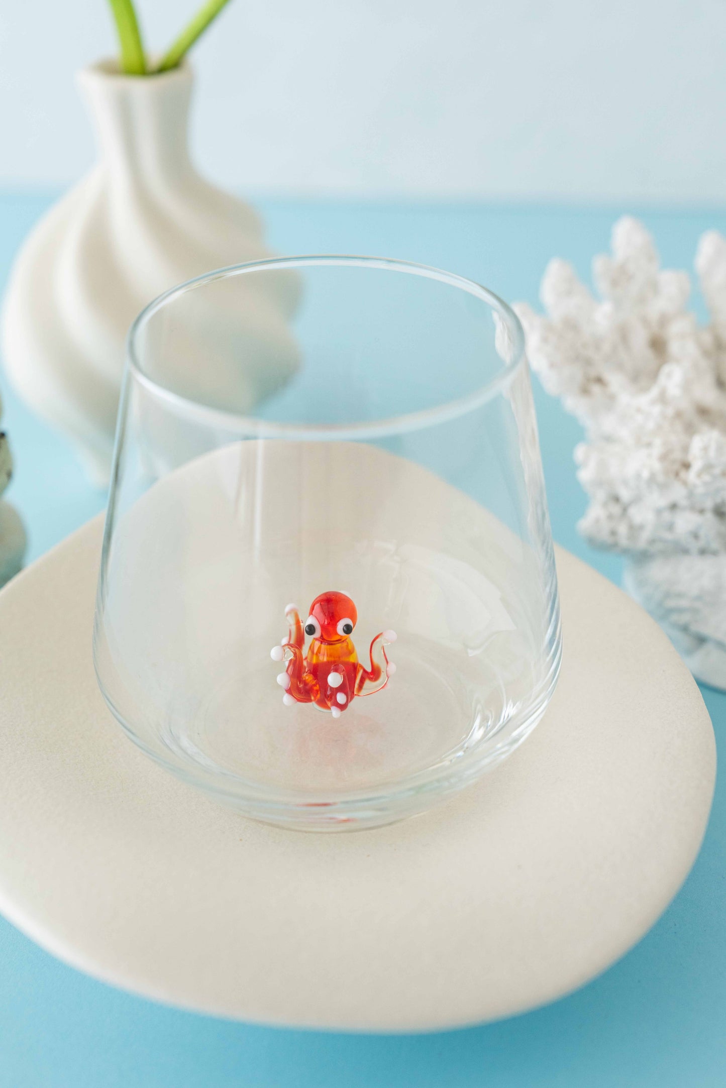 Tiny Animal Drinking Glass, Octopus