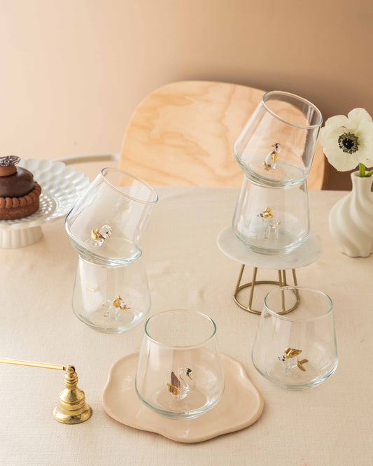 Zooluxe Golden Theme Glass Set of 6