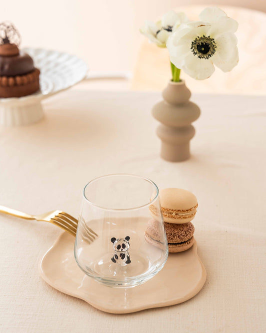 Tiny Animal Drinking Glass, Panda