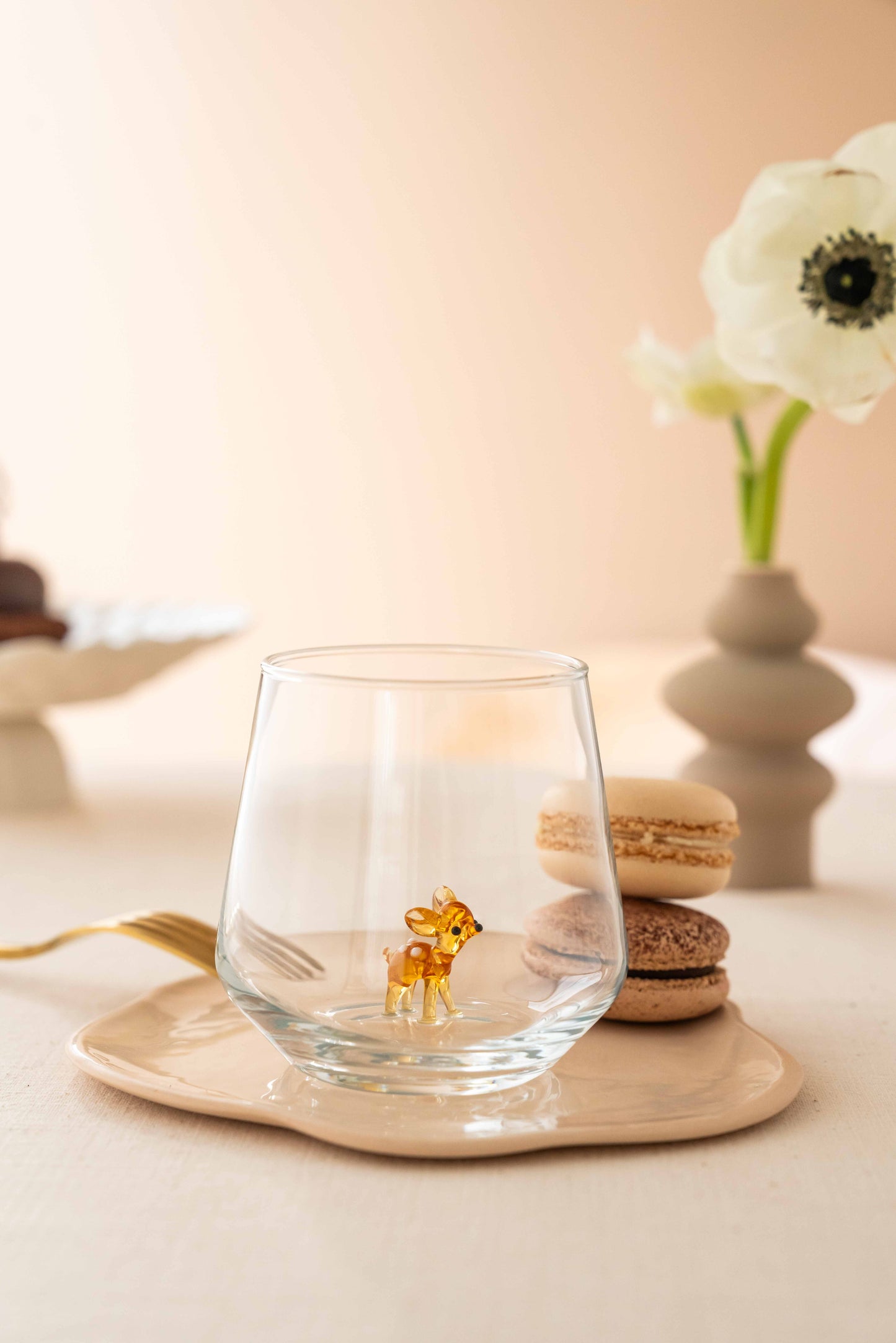 Tiny Animal Drinking Glass, Bambi