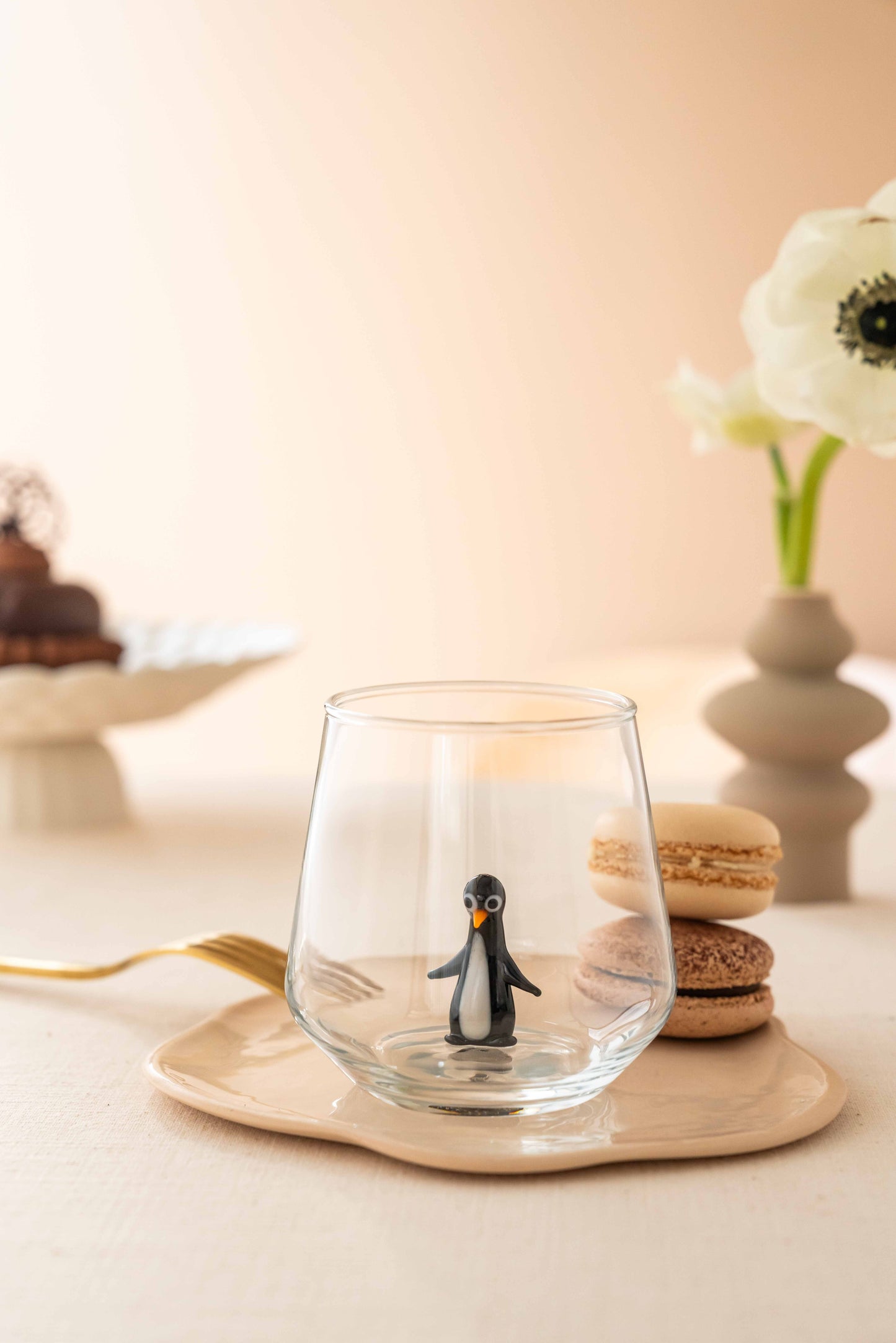Tiny Animal Drinking Glass, Penguin