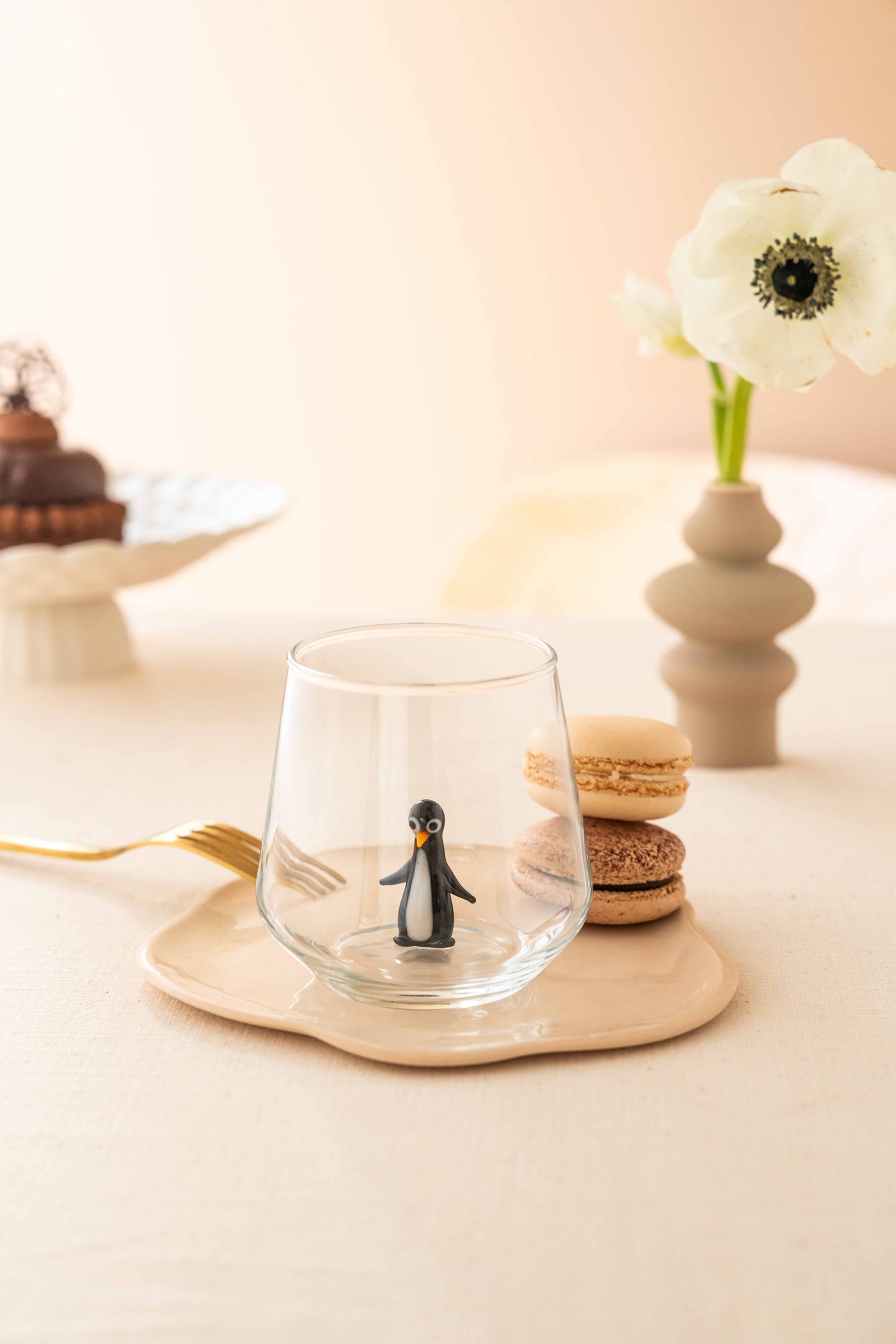Tiny Animal Drinking Glass, Penguin