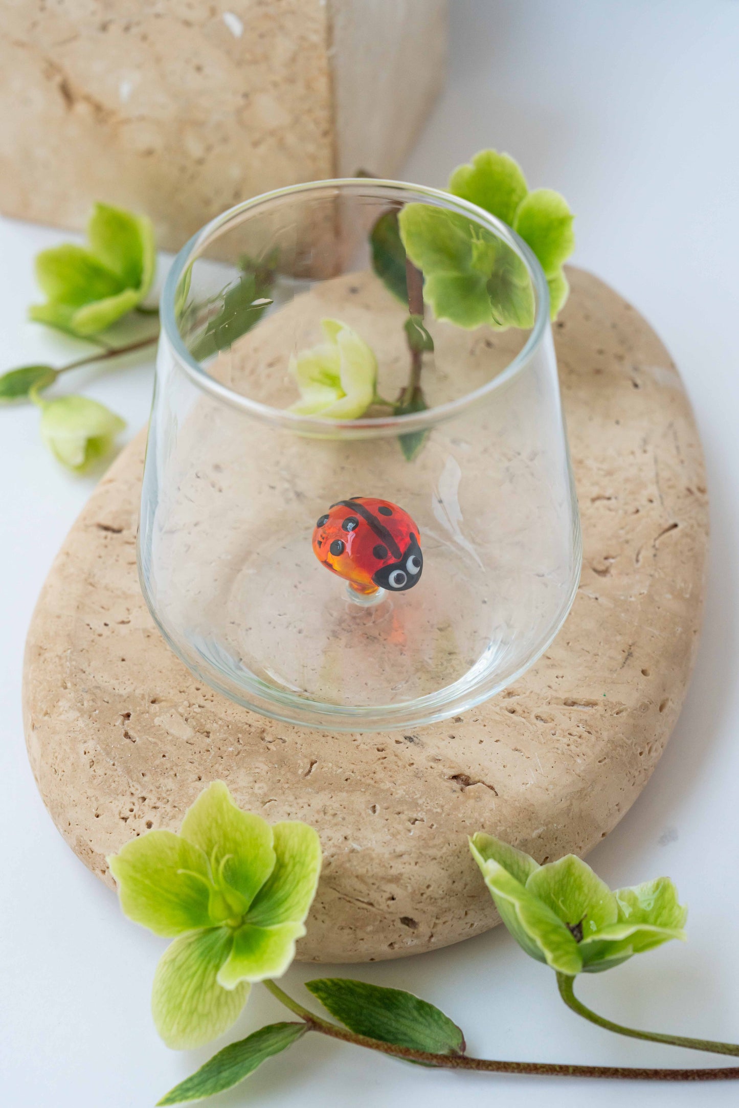 Tiny Animal Drinking Glass, Ladybug