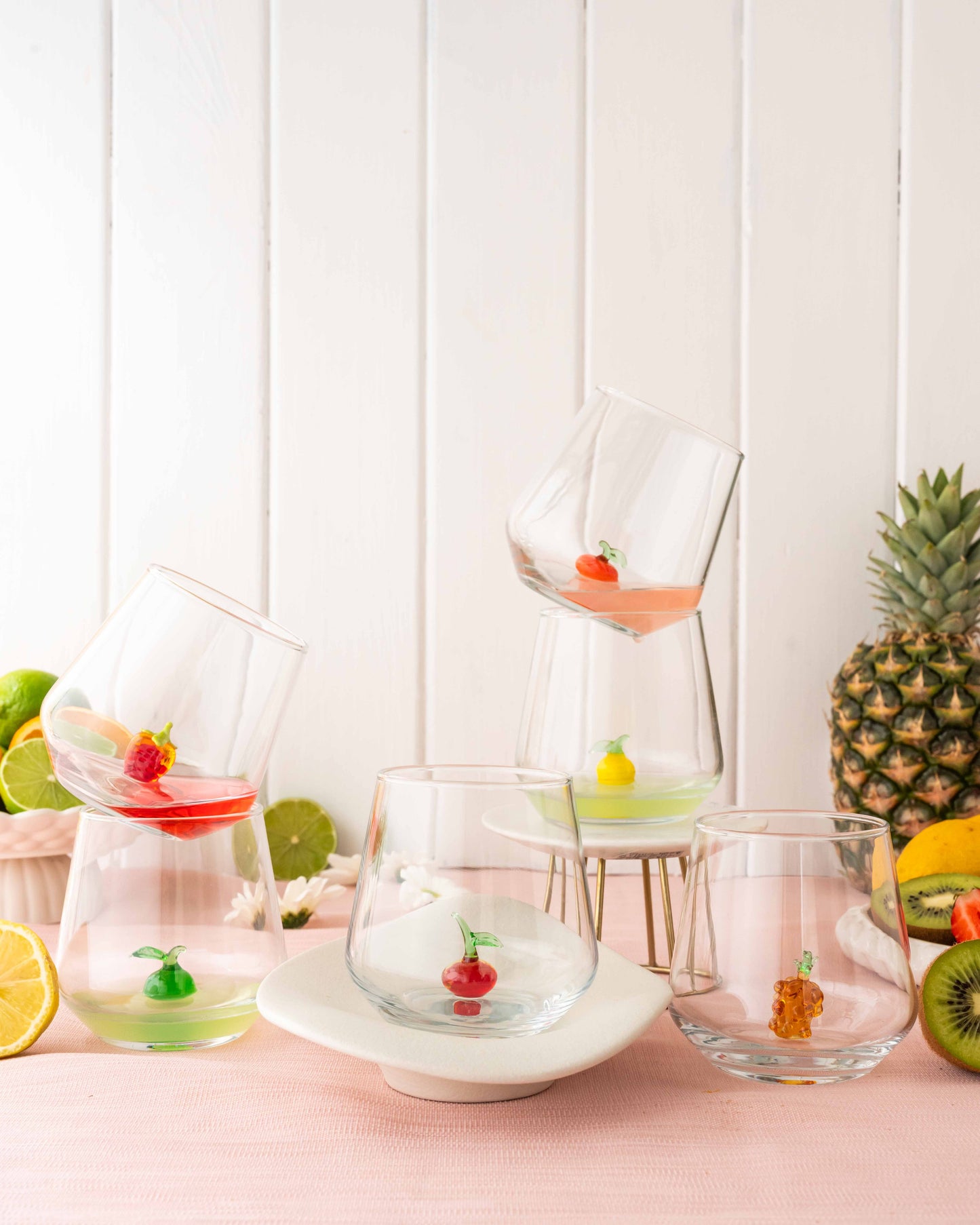 Fruit Theme Drinking Glass Set of 6