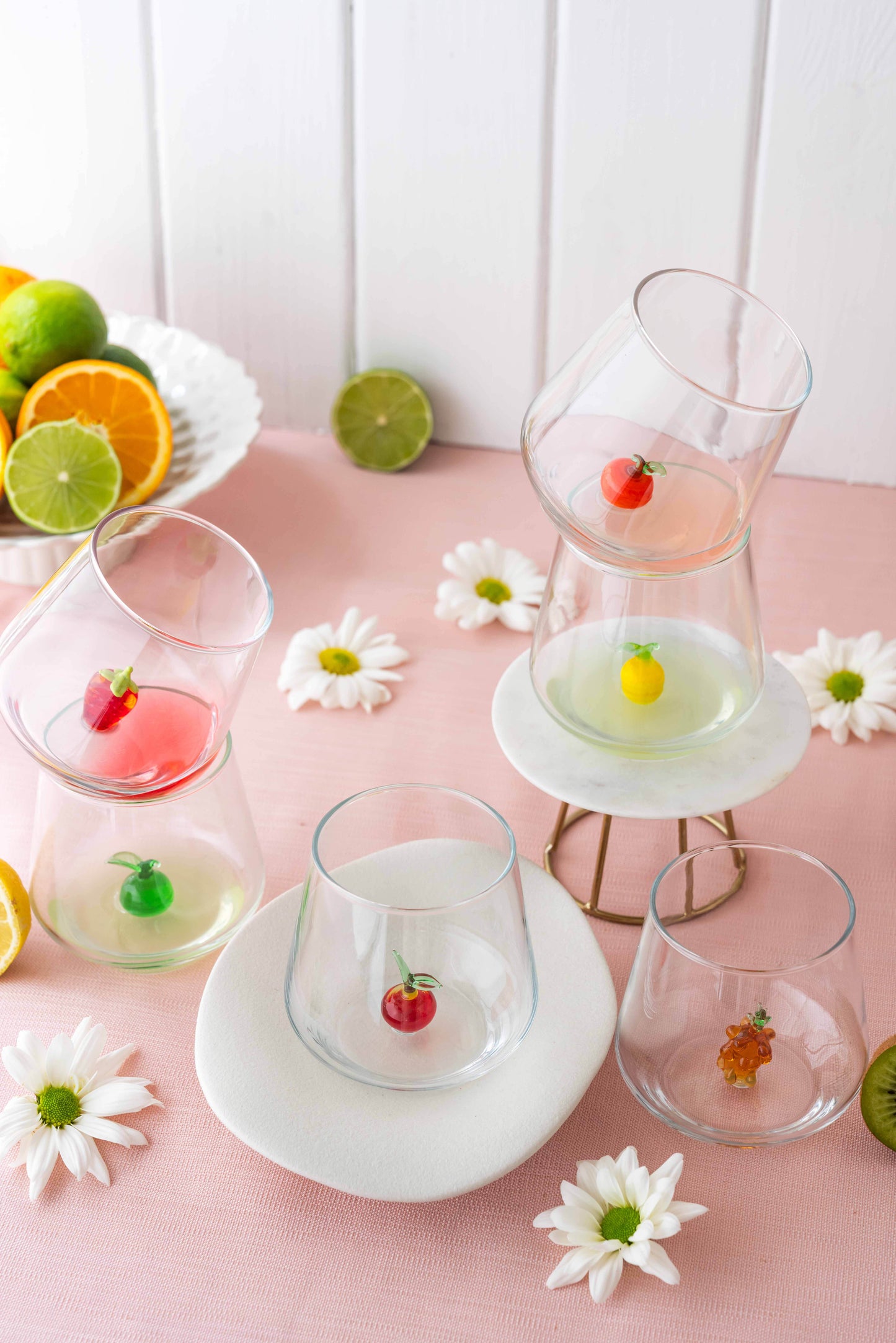 Fruit Theme Drinking Glass Set of 6