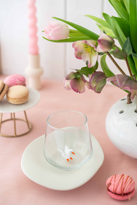 Tiny Animal Drinking Glass, Goose