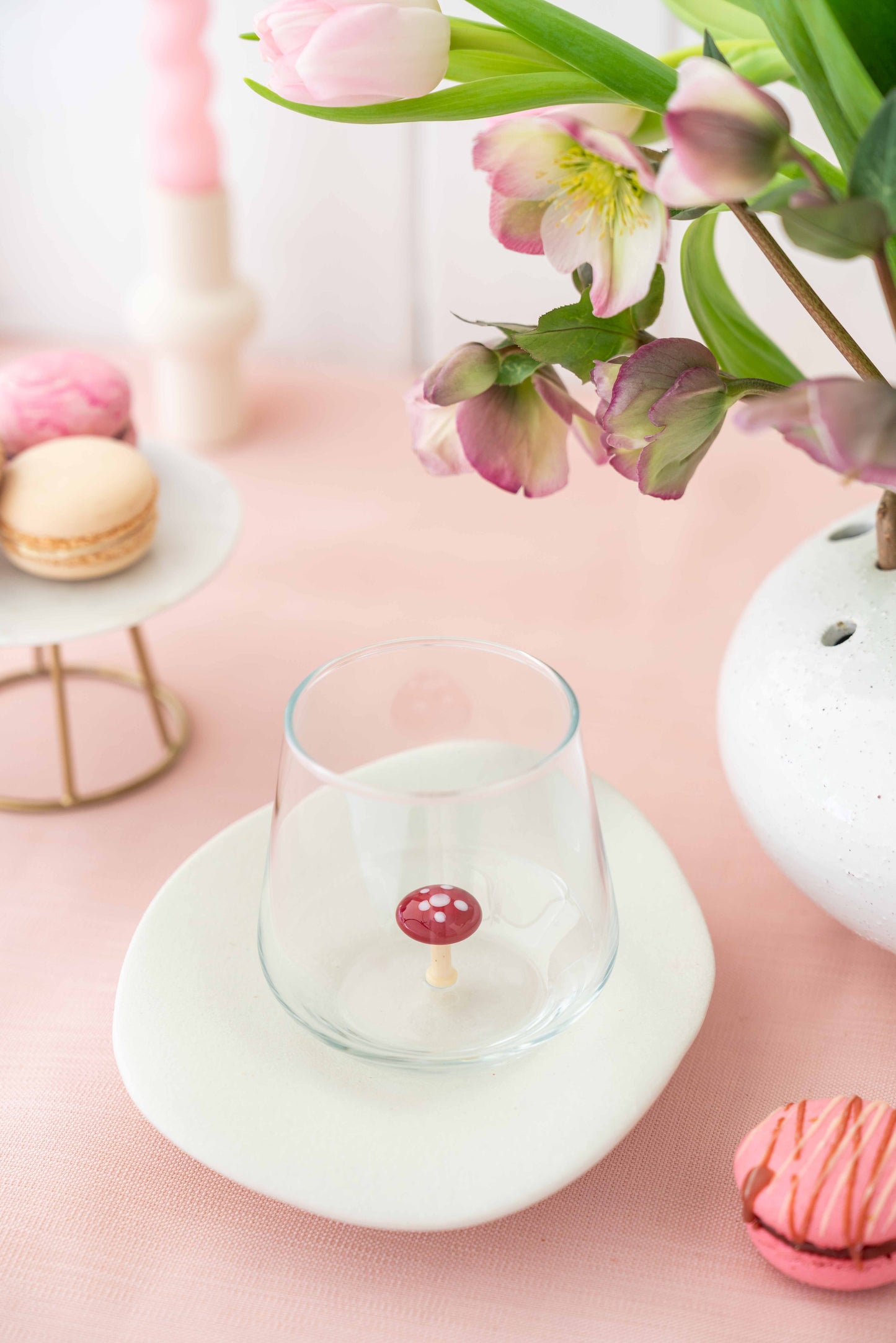 Tiny Animal Drinking Glass, Mushroom