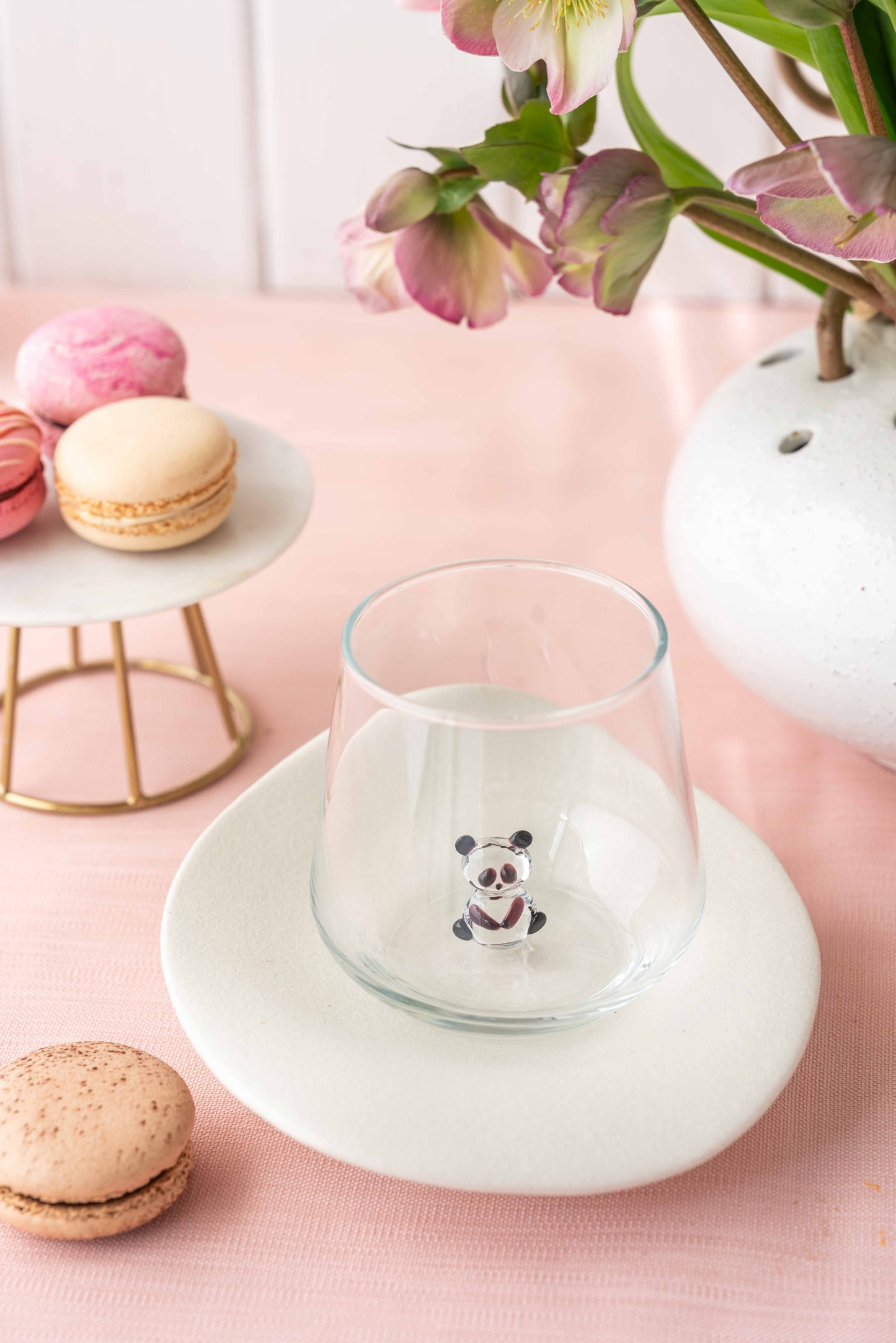 Tiny Animal Drinking Glass, Panda