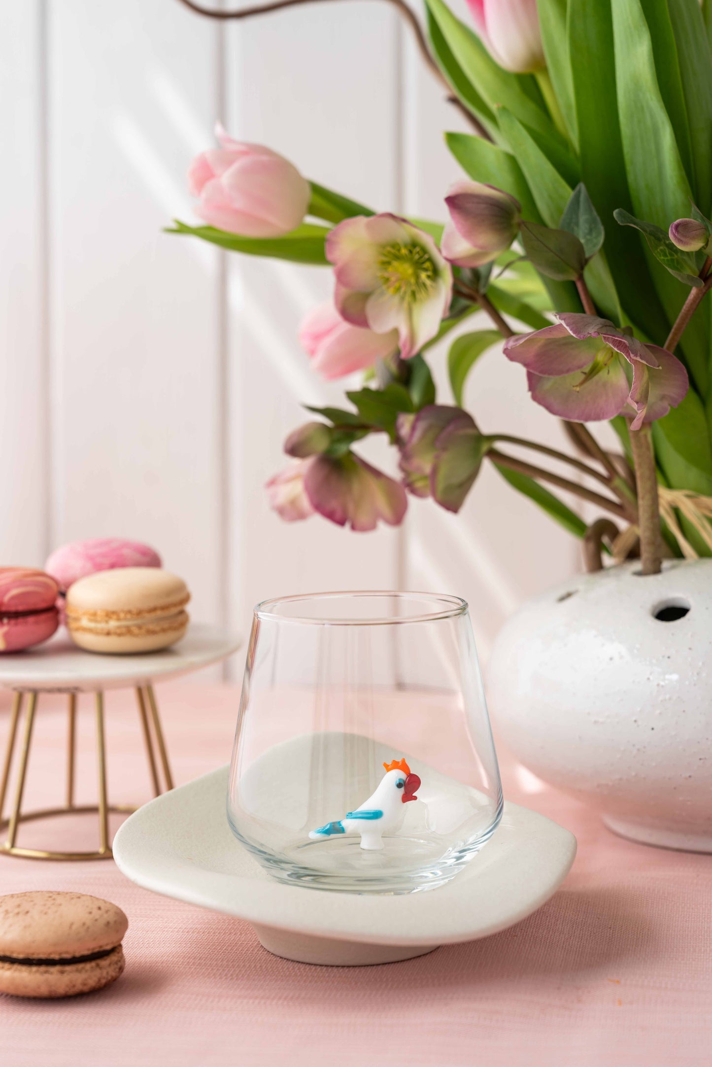 Tiny Animal Drinking Glass, Parrot