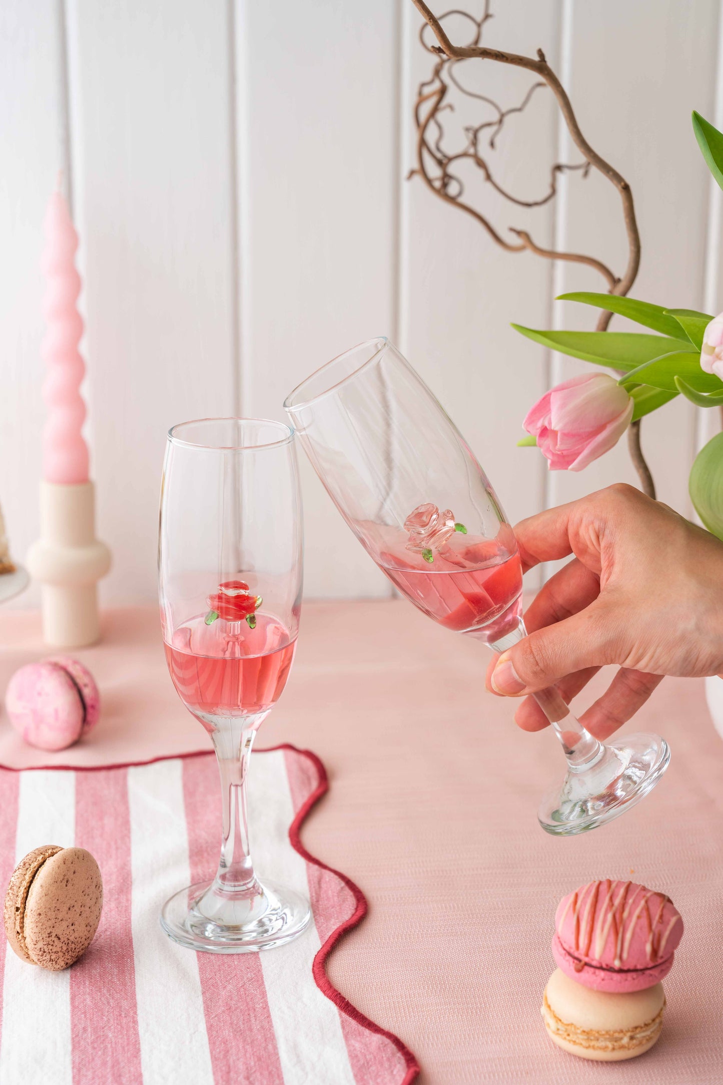 Rose Champagne Glass Set of 2