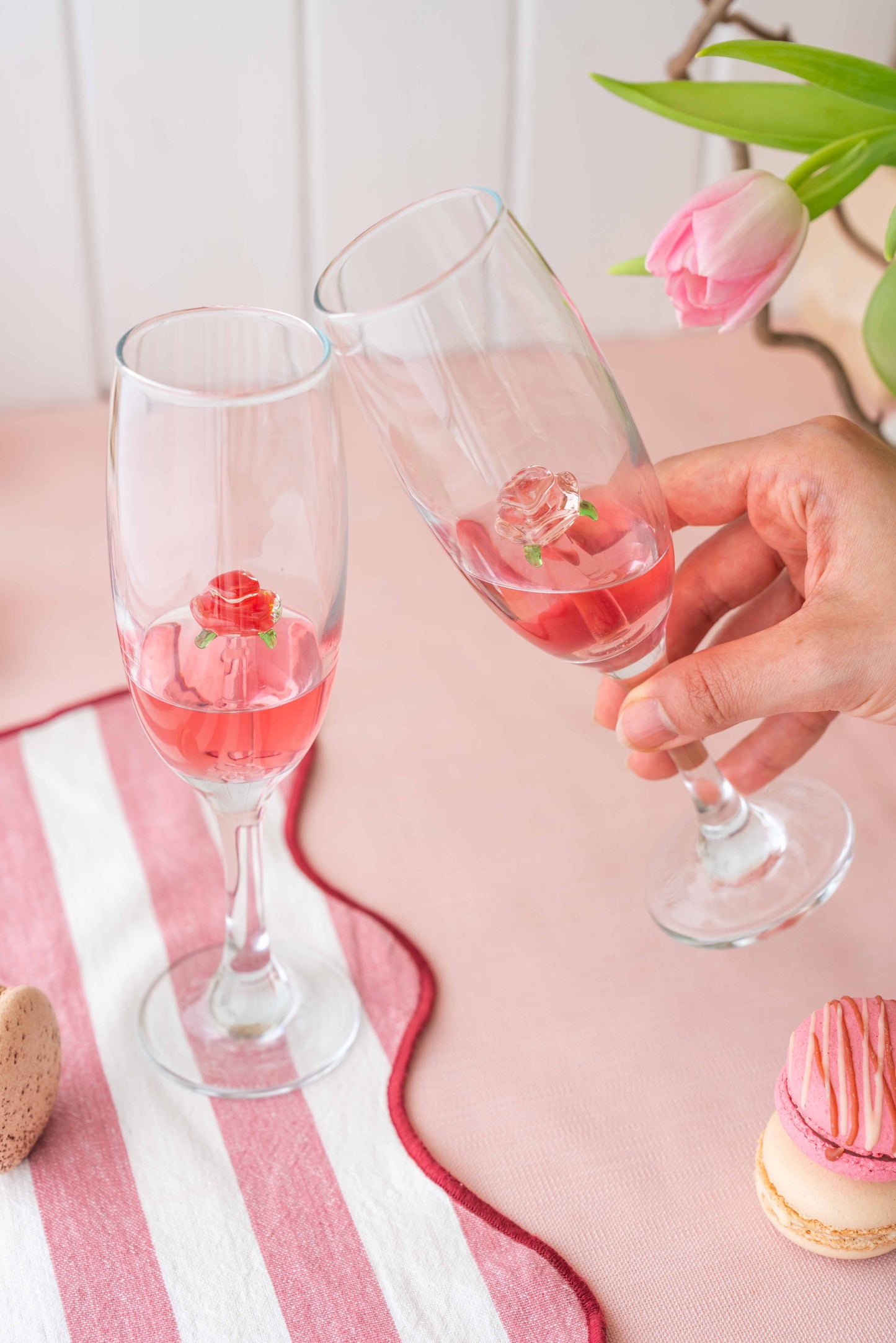 Rose Champagne Glass Set of 2