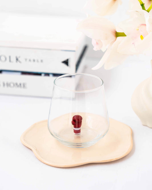 Tiny Animal Drinking Glass, Boxing Glove