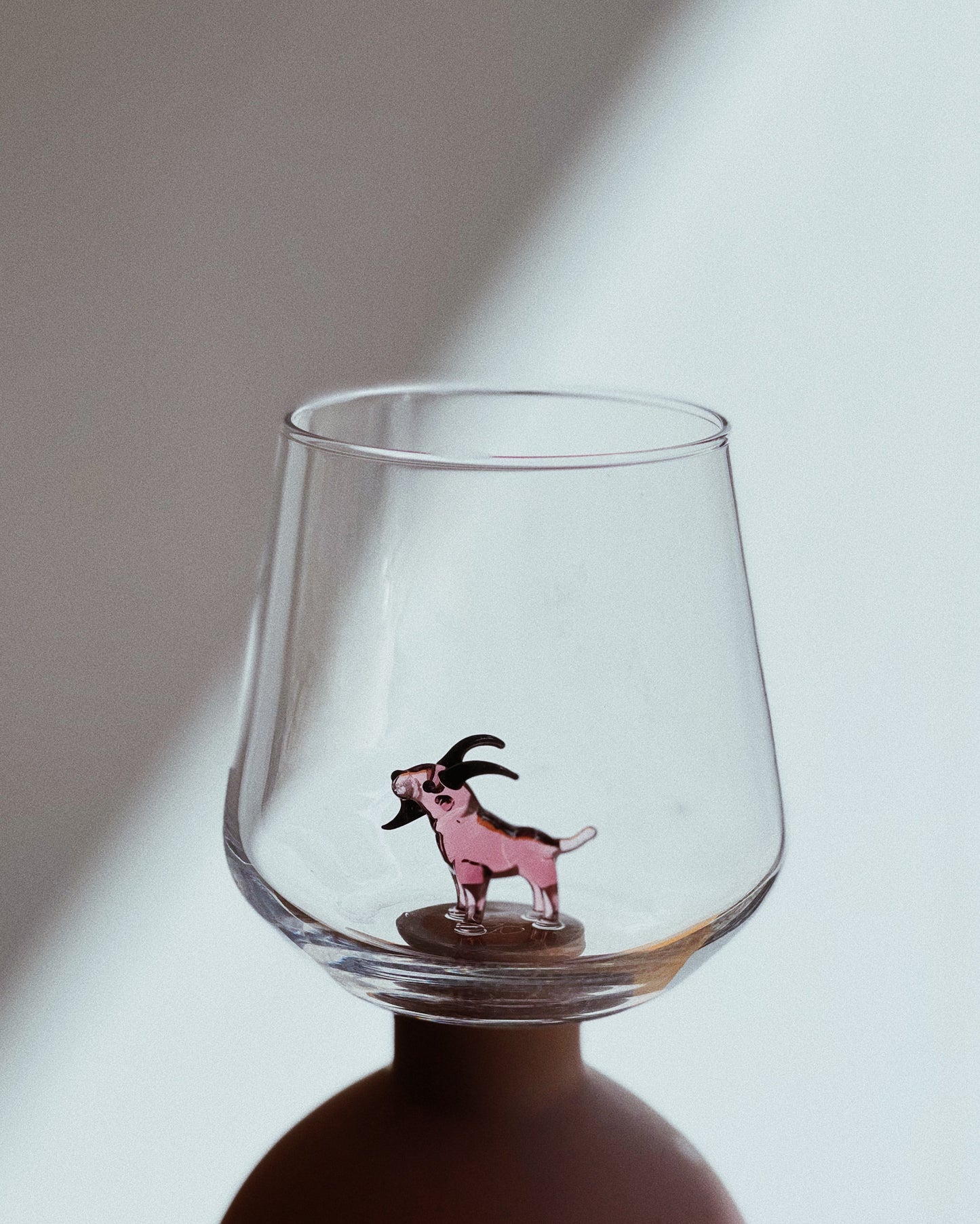 Tiny Animal Drinking Glass, Goat