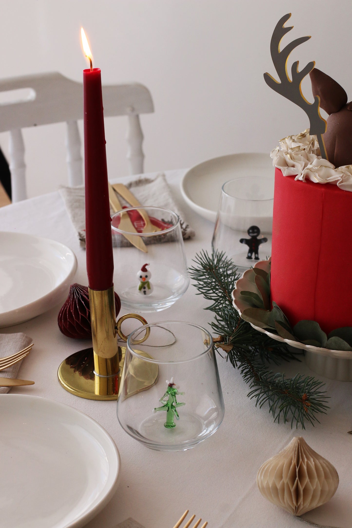 Christmas Theme Drinking Glass Set of 6