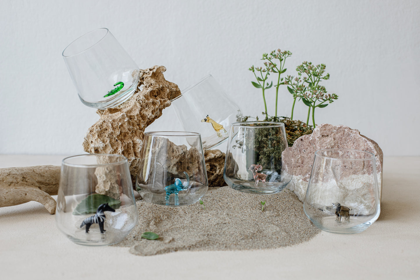 Safari (II) Theme Drinking Glass Set of 6