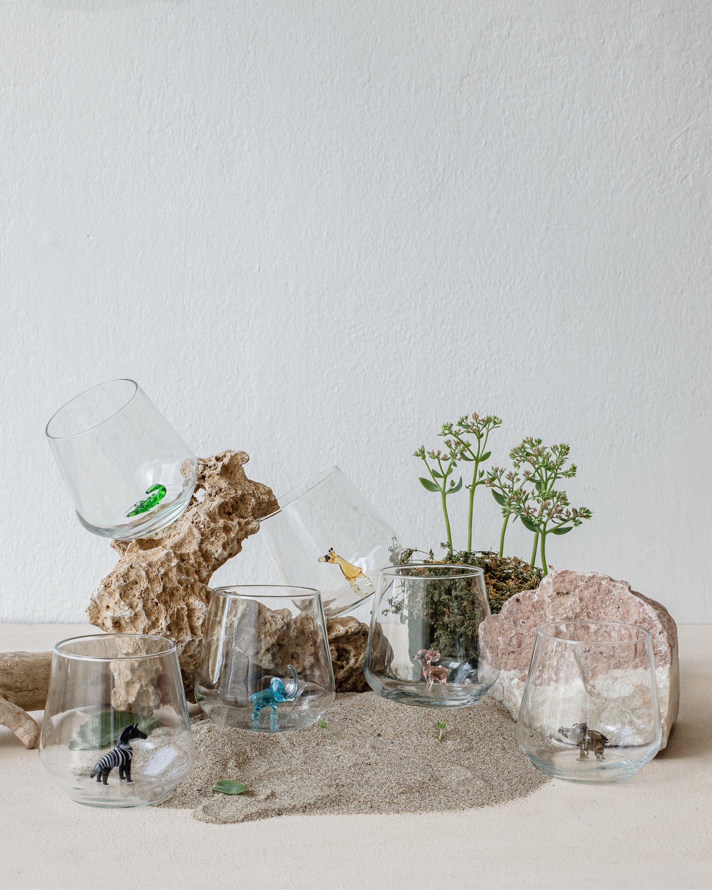 Safari (II) Theme Drinking Glass Set of 6