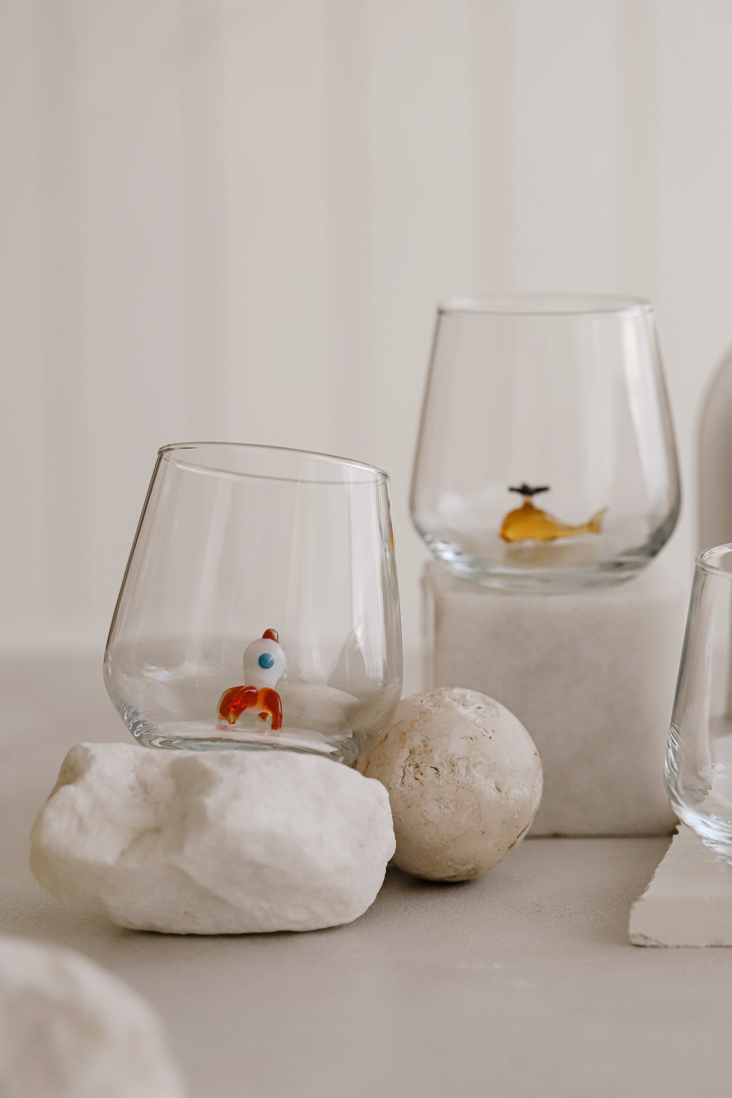 Tiny Figure Drinking Glass, Rocket